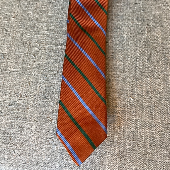 Robert Talbott Burned Orange Stripes - Picture 1 of 3